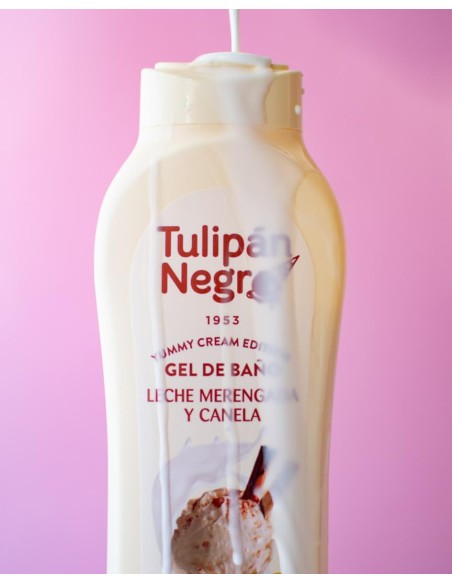 tulipan negro bagnoschiuma - 650ml - leche merengada y canela - yummy cream: tuttocasashop.it: igiene e cura della persona