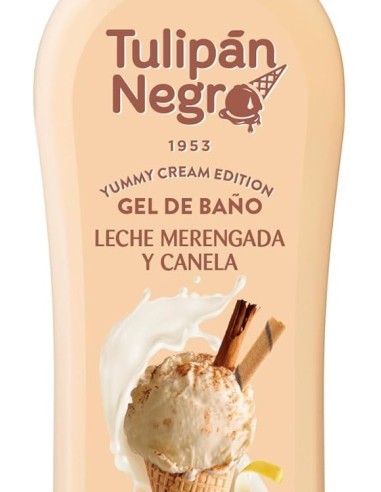 tulipan negro bagnoschiuma - 650ml - leche merengada y canela - yummy cream: tuttocasashop.it: igiene e cura della persona