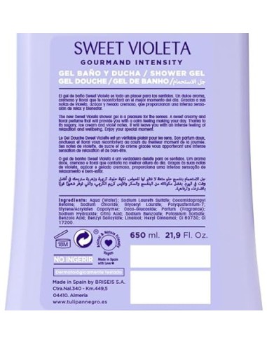 tulipan negro bagnoschiuma - 650ml - sweet violeta - gourmand intensity: tuttocasashop.it: igiene e cura della persona