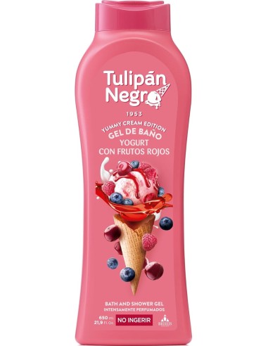 tulipan negro bagnoschiuma - 650ml - yogurt con frutos rojos - yummy cream: tuttocasashop.it: igiene e cura della persona