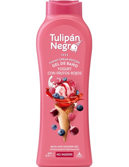 tulipan negro bagnoschiuma - 650ml - yogurt con frutos rojos - yummy cream: tuttocasashop.it: igiene e cura della persona