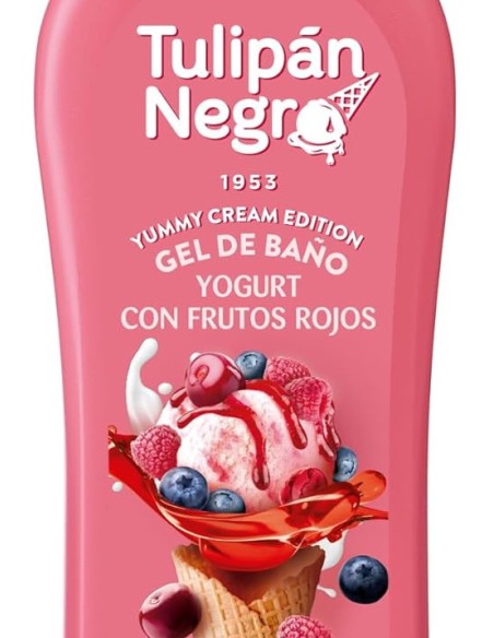 tulipan negro bagnoschiuma - 650ml - yogurt con frutos rojos - yummy cream: tuttocasashop.it: igiene e cura della persona
