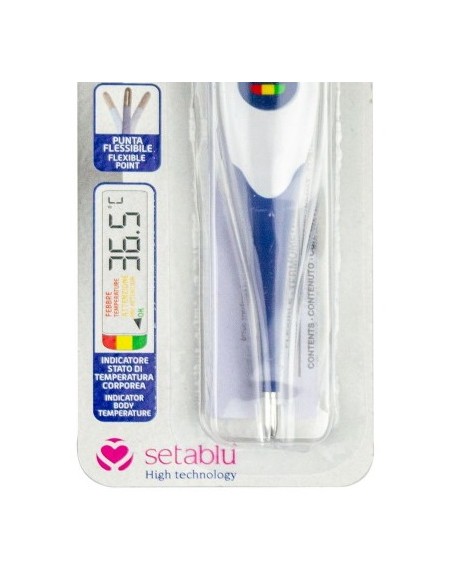 setablu termometro elettronico digitale - custodia rigida - punta flessibile: tuttocasashop.it: igiene e cura della persona