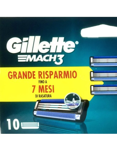 gillette mach3 10 testine ricambio per rasoio mach3: tuttocasashop.it: igiene e cura della persona