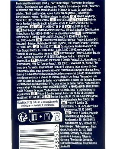 oral-b pro precision clean 5 testine ricambio per spazzolino elettrico: tuttocasashop.it: igiene e cura della persona