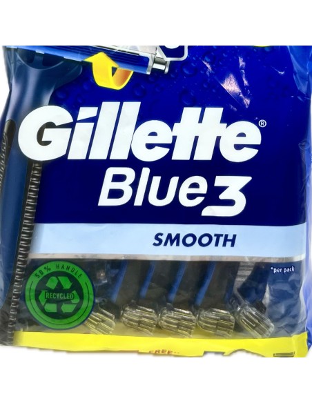gillette blue 3 rasoi radi & getta trilama - 12 pezzi - smoth: tuttocasashop.it: igiene e cura della persona