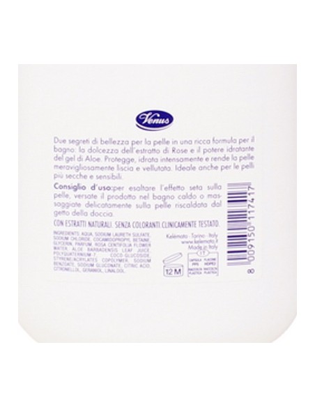 venus bagno doccia crema - 650ml - addolcente - rosa & aloe: tuttocasashop.it: igiene e cura della persona