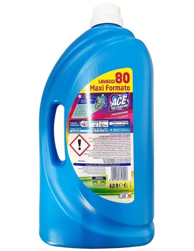 ace detersivo lavatrice liquido 80 lavaggi - 4 litri - color: tuttocasashop.it: prodotti per bucato e tessuti