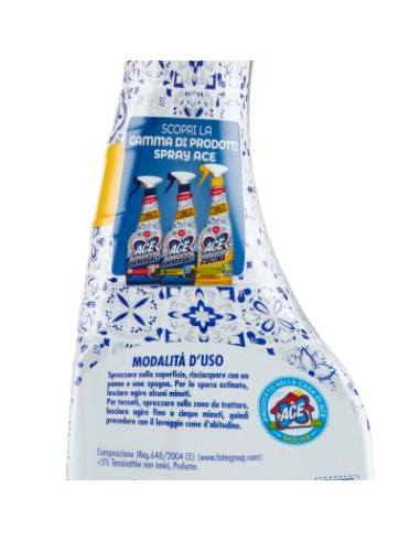 ace sgrassatore universale spray 600ml - senza candeggina - fiori di lavanda: tuttocasashop.it: pulizia e cura della casa