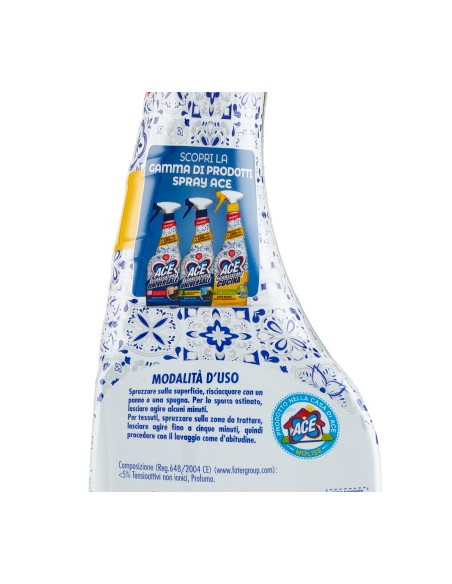 ace sgrassatore universale spray 600ml - senza candeggina - fiori di lavanda: tuttocasashop.it: pulizia e cura della casa