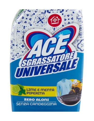 ace sgrassatore universale spray 600ml - senza candeggina - limone bergamott: tuttocasashop.it: pulizia e cura della casa