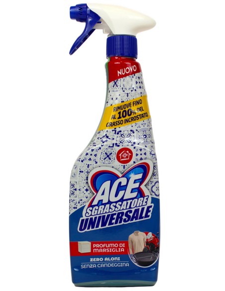 ace sgrassatore universale spray 600ml - senza candeggina - marsiglia: tuttocasashop.it: pulizia e cura della casa