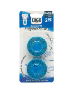 irge acqua azzurra wc - 2 pastiglie - deterge - anticalcare - lunga durata: tuttocasashop.it: pulizia e cura della casa