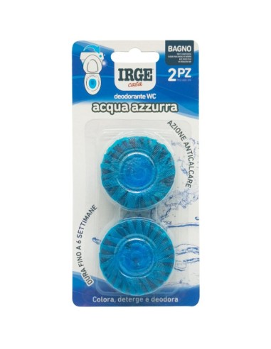 irge acqua azzurra wc - 2 pastiglie - deterge - anticalcare - lunga durata: tuttocasashop.it: pulizia e cura della casa