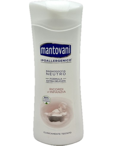 mantovani bagnoschiuma 400ml - neutro ultradelicato - ricordi d'infanzia: tuttocasashop.it: igiene e cura della persona