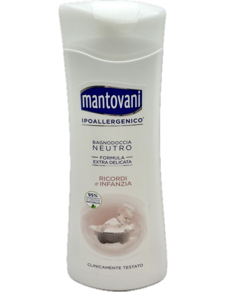 mantovani bagnoschiuma 400ml - neutro ultradelicato - ricordi d'infanzia: tuttocasashop.it: igiene e cura della persona