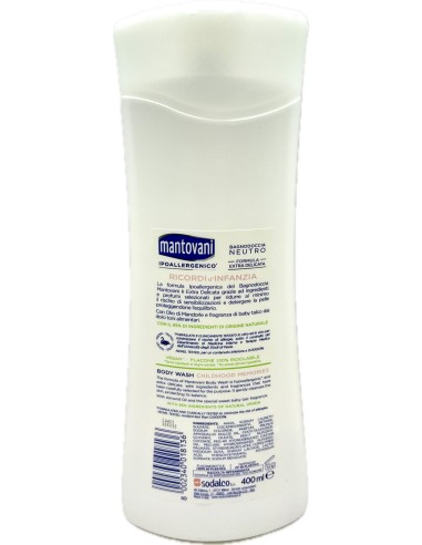 mantovani bagnoschiuma 400ml - neutro ultradelicato - ricordi d'infanzia: tuttocasashop.it: igiene e cura della persona