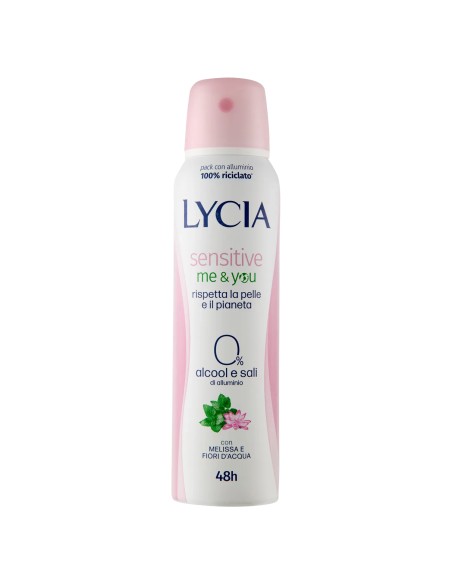 lycia deodorante spray 150ml - me & you - 48h - no alcool - senza sali: tuttocasashop.it: igiene e cura della persona