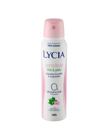 lycia deodorante spray 150ml - me & you - 48h - no alcool - senza sali: tuttocasashop.it: igiene e cura della persona