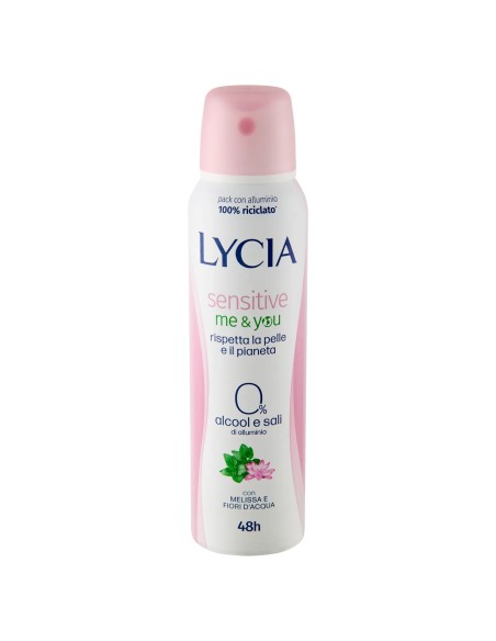 lycia deodorante spray 150ml - me & you - 48h - no alcool - senza sali: tuttocasashop.it: igiene e cura della persona