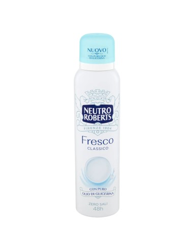 neutro roberts deodorante spray 150ml - fresco - classico: tuttocasashop.it: igiene e cura della persona