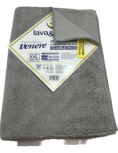 lava e lucida panno microfibra double face xxl - 50x70cm - pavimenti: tuttocasashop.it: pulizia e cura della casa