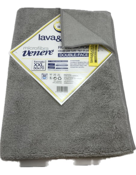 lava e lucida panno microfibra double face xxl - 50x70cm - pavimenti: tuttocasashop.it: pulizia e cura della casa