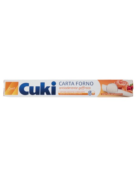 cuki carta da forno larghezza 33cm rotolo da 6m - goffrata - antiaderente: tuttocasashop.it: carta & monouso