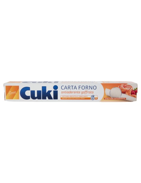 cuki carta da forno larghezza 33cm rotolo da 6m - goffrata - antiaderente: tuttocasashop.it: carta & monouso