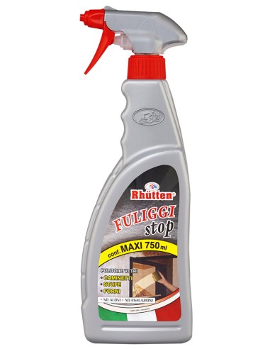 rhutten fuliggi stop spray - 750ml - pulitore vetri caminetti stufe forni: tuttocasashop.it: pulizia e cura della casa