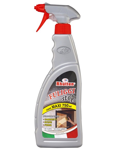 rhutten fuliggi stop spray - 750ml - pulitore vetri caminetti stufe forni: tuttocasashop.it: pulizia e cura della casa