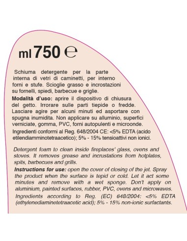 rhutten fuliggi stop spray - 750ml - pulitore vetri caminetti stufe forni: tuttocasashop.it: pulizia e cura della casa