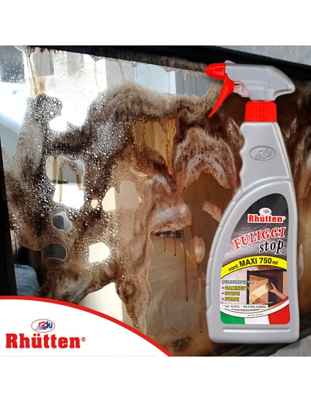 rhutten fuliggi stop spray - 750ml - pulitore vetri caminetti stufe forni: tuttocasashop.it: pulizia e cura della casa