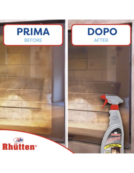 rhutten fuliggi stop spray - 750ml - pulitore vetri caminetti stufe forni: tuttocasashop.it: pulizia e cura della casa