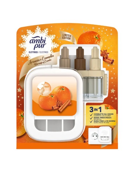 ambipur 3volution profumatore elettrico base+ricarica 90 giorni - arancia: tuttocasashop.it: pulizia e cura della casa