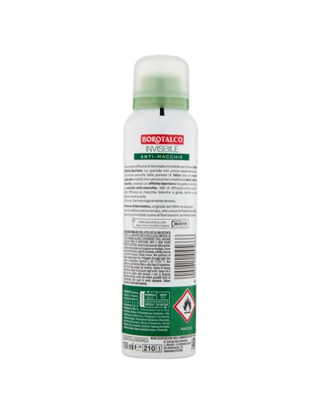 borotalco roberts deodorante spray - 150ml - invisible - 48h: tuttocasashop.it: igiene e cura della persona