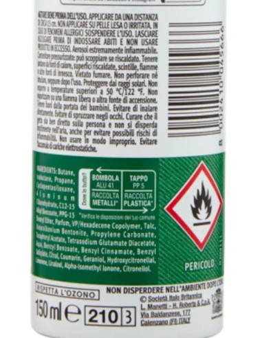 borotalco roberts deodorante spray - 150ml - invisible - 48h: tuttocasashop.it: igiene e cura della persona