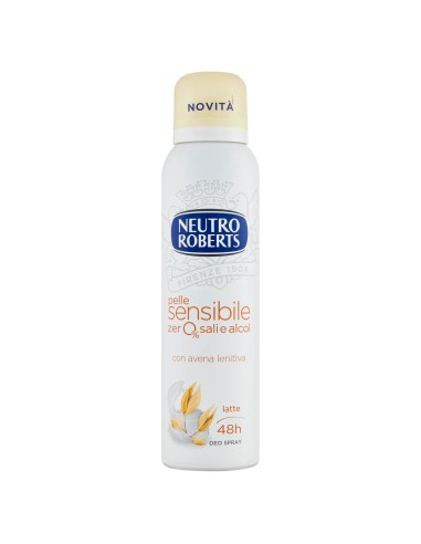 neutro roberts deodorante spray 150ml - pelle sensibile - con avena lenitiva: tuttocasashop.it: igiene e cura della persona