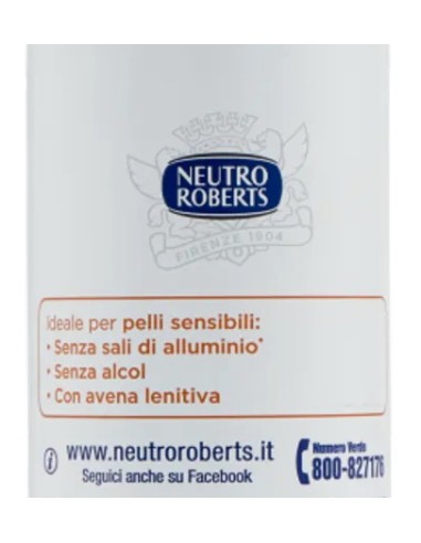 neutro roberts deodorante spray 150ml - pelle sensibile - con avena lenitiva: tuttocasashop.it: igiene e cura della persona
