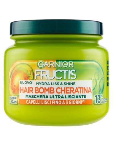 fructis maschera capelli 320ml - hydra liss & shine - ultra lisciante: tuttocasashop.it: igiene e cura della persona