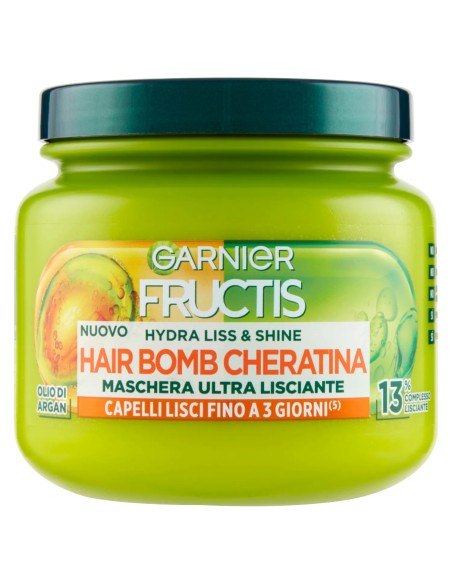 fructis maschera capelli 320ml - hydra liss & shine - ultra lisciante: tuttocasashop.it: igiene e cura della persona