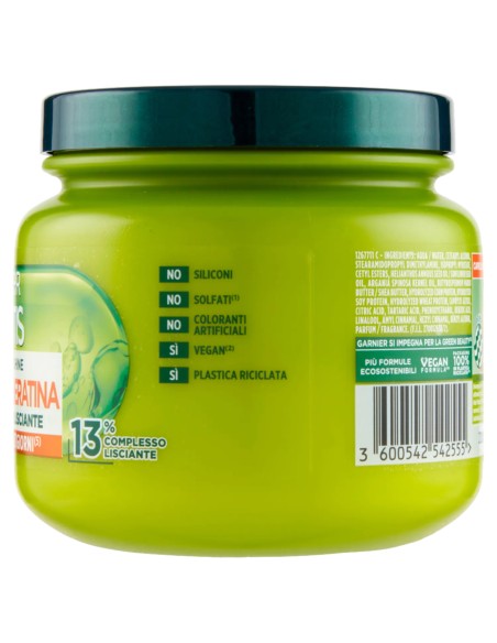 fructis maschera capelli 320ml - hydra liss & shine - ultra lisciante: tuttocasashop.it: igiene e cura della persona