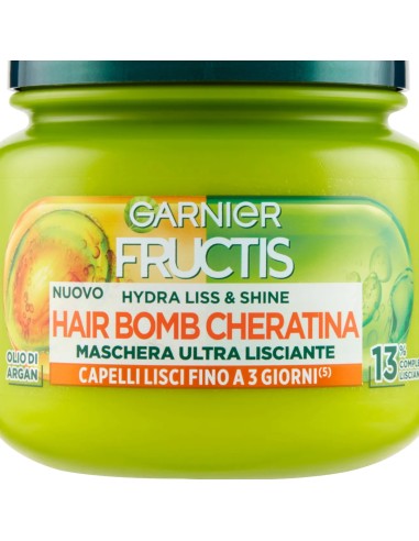 fructis maschera capelli 320ml - hydra liss & shine - ultra lisciante: tuttocasashop.it: igiene e cura della persona