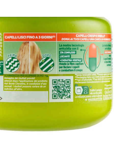 fructis maschera capelli 320ml - hydra liss & shine - ultra lisciante: tuttocasashop.it: igiene e cura della persona