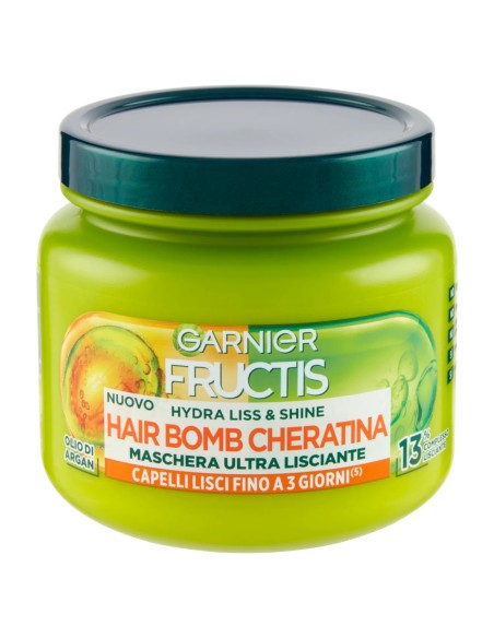 fructis maschera capelli 320ml - hydra liss & shine - ultra lisciante: tuttocasashop.it: igiene e cura della persona