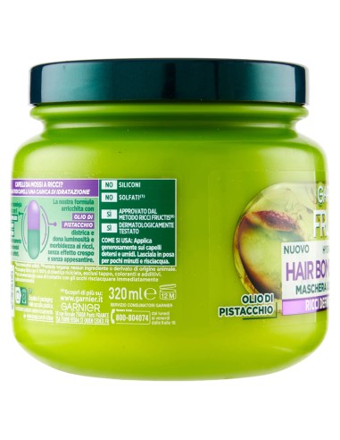 fructis maschera capelli 320ml - hydra ricci - capelli ricci ultra idratante: tuttocasashop.it: igiene e cura della persona