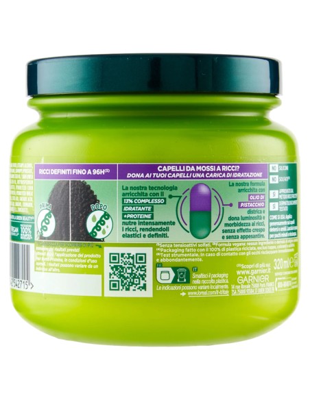 fructis maschera capelli 320ml - hydra ricci - capelli ricci ultra idratante: tuttocasashop.it: igiene e cura della persona