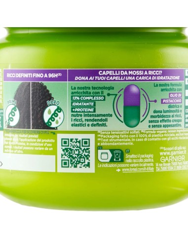 fructis maschera capelli 320ml - hydra ricci - capelli ricci ultra idratante: tuttocasashop.it: igiene e cura della persona