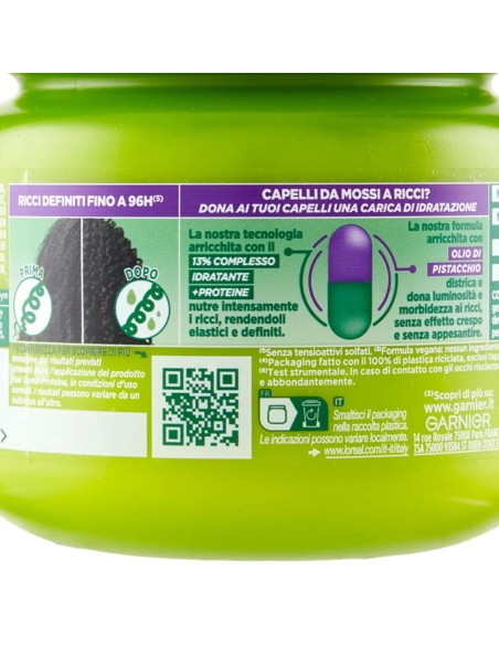fructis maschera capelli 320ml - hydra ricci - capelli ricci ultra idratante: tuttocasashop.it: igiene e cura della persona