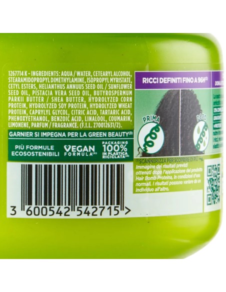 fructis maschera capelli 320ml - hydra ricci - capelli ricci ultra idratante: tuttocasashop.it: igiene e cura della persona
